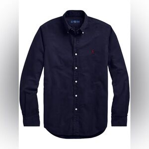 Ralph Lauren Polo embroidered logo button-down long sleeve Navy Size LT GUC